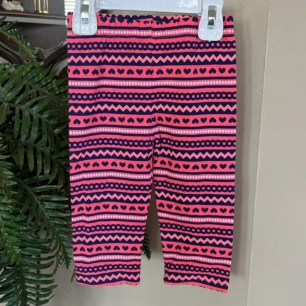 Brand New Little Lass 2-Piece Set Western Cowgirl Heart Ruffle Striped Leggings - Picture 8 of 12